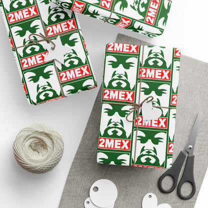 2Mex RAPPING Paper - Festive Green & Red Holiday Pattern with your favorite Rapper