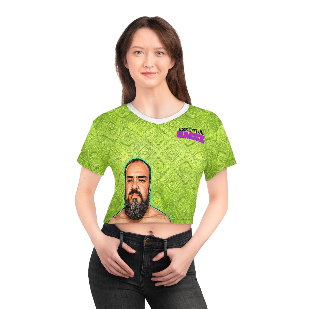 Essential 2Mex Crop Tee — All-Over Print