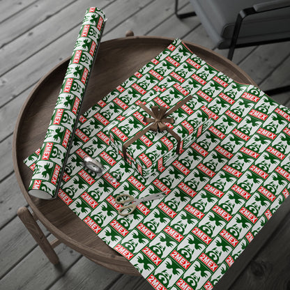 2Mex RAPPING Paper - Festive Green & Red Holiday Pattern with your favorite Rapper