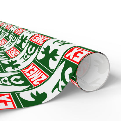 2Mex RAPPING Paper - Festive Green & Red Holiday Pattern with your favorite Rapper