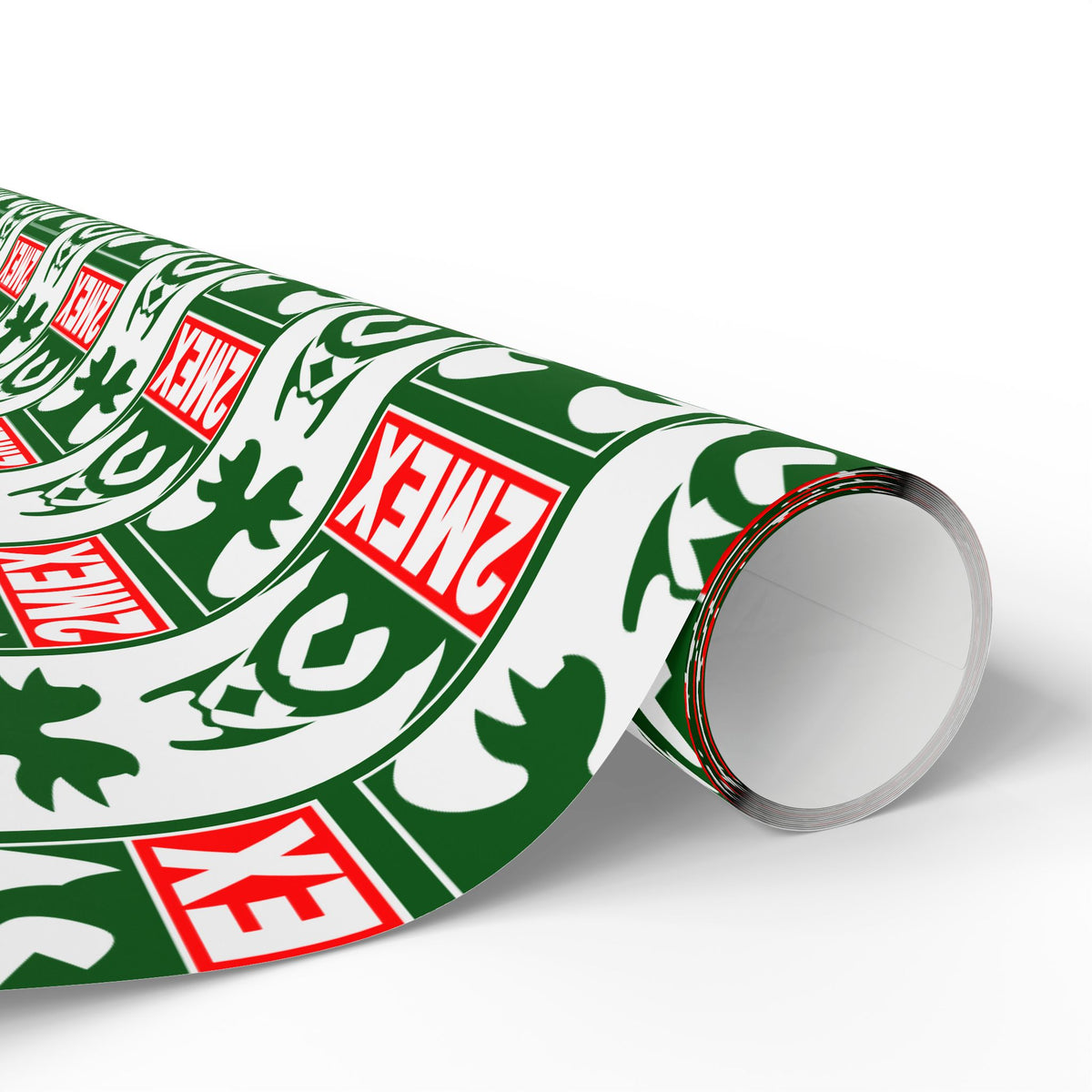 2Mex RAPPING Paper - Festive Green & Red Holiday Pattern with your favorite Rapper