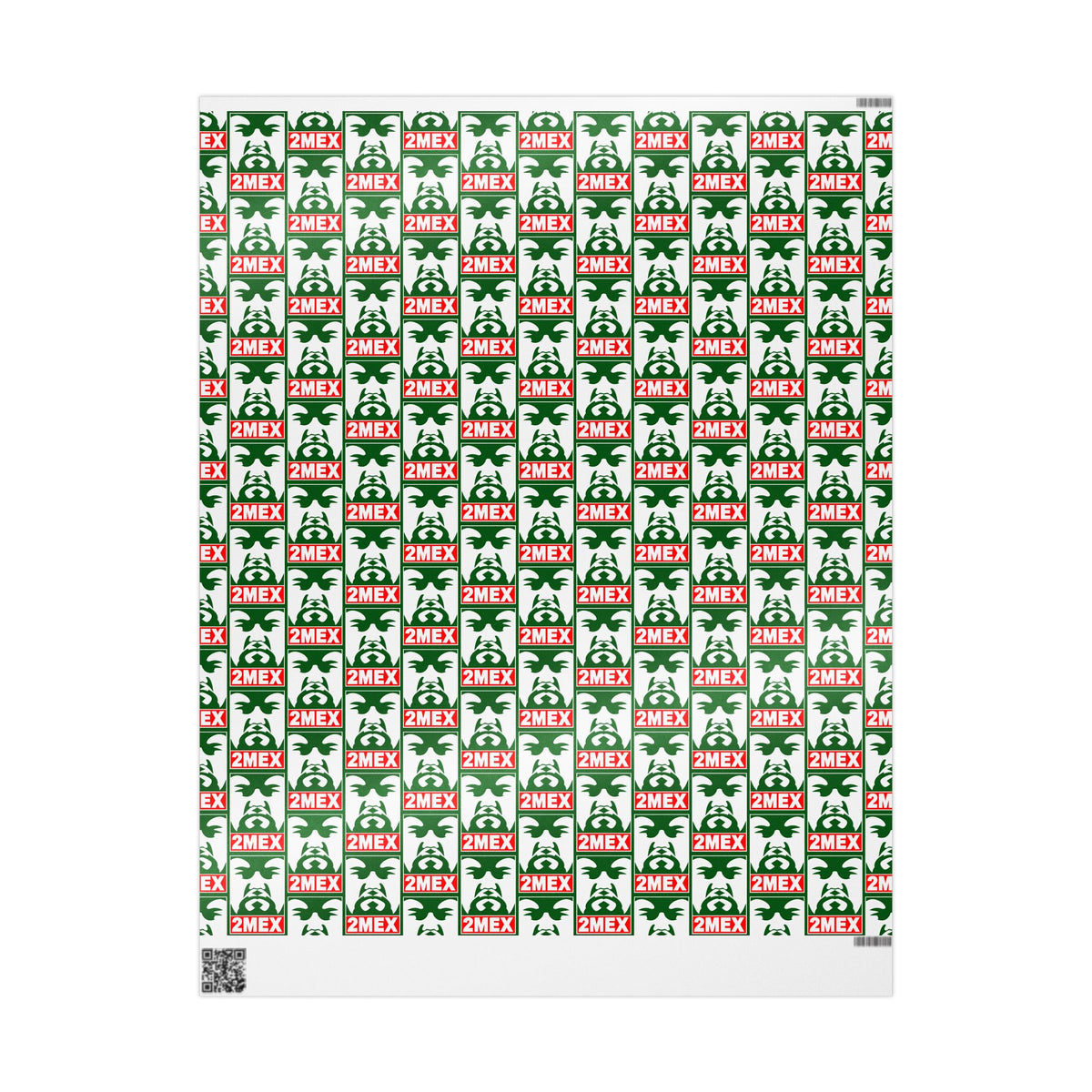 2Mex RAPPING Paper - Festive Green & Red Holiday Pattern with your favorite Rapper