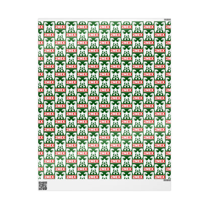 2Mex RAPPING Paper - Festive Green & Red Holiday Pattern with your favorite Rapper
